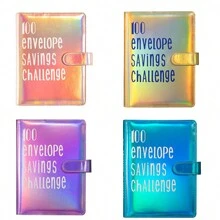 1 Book 100 Days Couples Savings Challenge Cash Savings Notebook Magnetic Closure Challenge Manual Flipbook - Multicolor - View 2