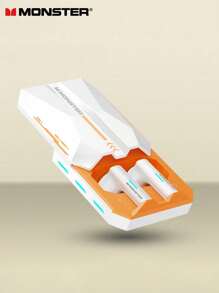 Monster XKT11 蓝牙耳机，半入耳式，被动降噪，电池寿命长，高保真音质，低延迟，游戏，带麦克风的清晰通话，适合运动和跑步的无线耳塞 - 彩色 - 查看 13