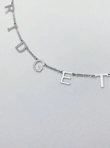 1PC Custom Initial Name Letter Necklace For Women Men Personalized Tiny Alphabet Necklace DIY Horizontal Space Letter Necklace Minimalist Jewelry Gift