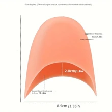 1/2 Pairs Of Ballet Toe Cover Silicone Soft Anti-Wear Toe Cover High Heels Forefoot Anti-Pain Foot Pad, Ballet Toe Cover, Silicone Soft Anti-Wear Toe Protector, High-Heeled Shoes Anti-Pain Foot Pad, - Multicolor - View 6