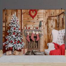 1 pieza, Telón de fondo de fotografía para fiesta de Navidad - Fondo de fotomatón para aniversarios, cumpleaños y celebraciones festivas, decoraciones de telón de fondo para fiestas, telones de fondo de fotografía para cumpleaños - Multicolor - Ver 3