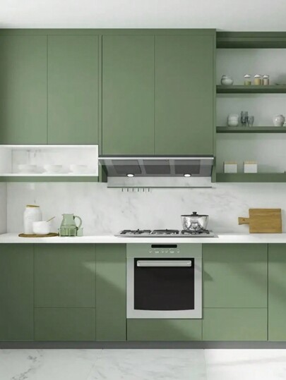 Roll Matte Groen Peel Stick Wallpaper Thickened Self Adhesive Sage Contact Paper Waterproof Removable Vinyl Textured Shelf Liner Cabinet Bedroom view 2