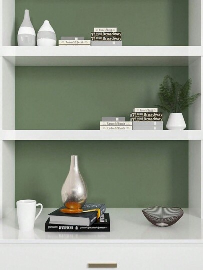 Roll Matte Groen Peel Stick Wallpaper Thickened Self Adhesive Sage Contact Paper Waterproof Removable Vinyl Textured Shelf Liner Cabinet Bedroom view 8