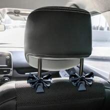 1/2pcs Stylish PU Leather Car Hooks With Bow Tie - Perfect For Seat Headrest Organization And Auto Fastener Hangers - Enhance Your Car Storage - Multicolor - View 5
