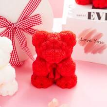 1 Peça Molde de Silicone em Formato de Urso, Molde Artesanal DIY para Fazer Velas, Decoração de Feriados, Acessório para Casa