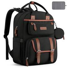 Maelstrom Diaper Bag Backpack,Baby Bag,29 L Expandable Diaper Backpack For Mom Dad,Baby Bag With Changing Pad - màu đen - Xem 2