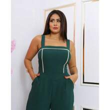 Women's Duna Fabric Jumpsuit With Elastex On The Back 2024 Lined Launch Model - 查看 2