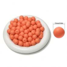 42Pcs Silicone Beads 15MM Round Bead For Jewelry Making To Make Bracelets DIY Keychain Necklace Jewelry Accessories And Round Silicone Beads For Pens