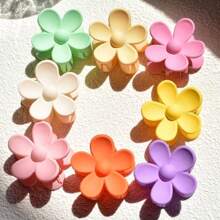 8pcs/Set Women's Small Neutral-Colored Flower Hair Claws Cute Casual - Multicolor - View 2