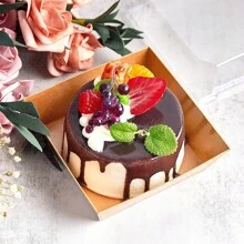 Caja Para Postres, Galletas, Dulces, 50 Unidades - Marrón - Ver 4