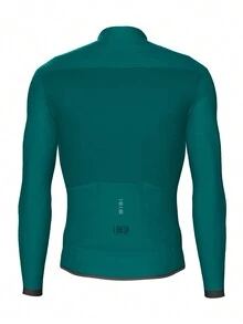 Chaqueta para ciclismo a prueba de viento y resistente al agua con bolsillos, unisex, para primavera y otoño, transpirable, cortavientos para bicicleta de montaña/carretera, manga larga con bolsa de almacenamiento desmontable de la marca LAMEDA - Verde Oscuro - Ver 3