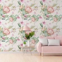 1pc Scandinavian Style Floral Garden Wallpaper - Multicolor - View 5