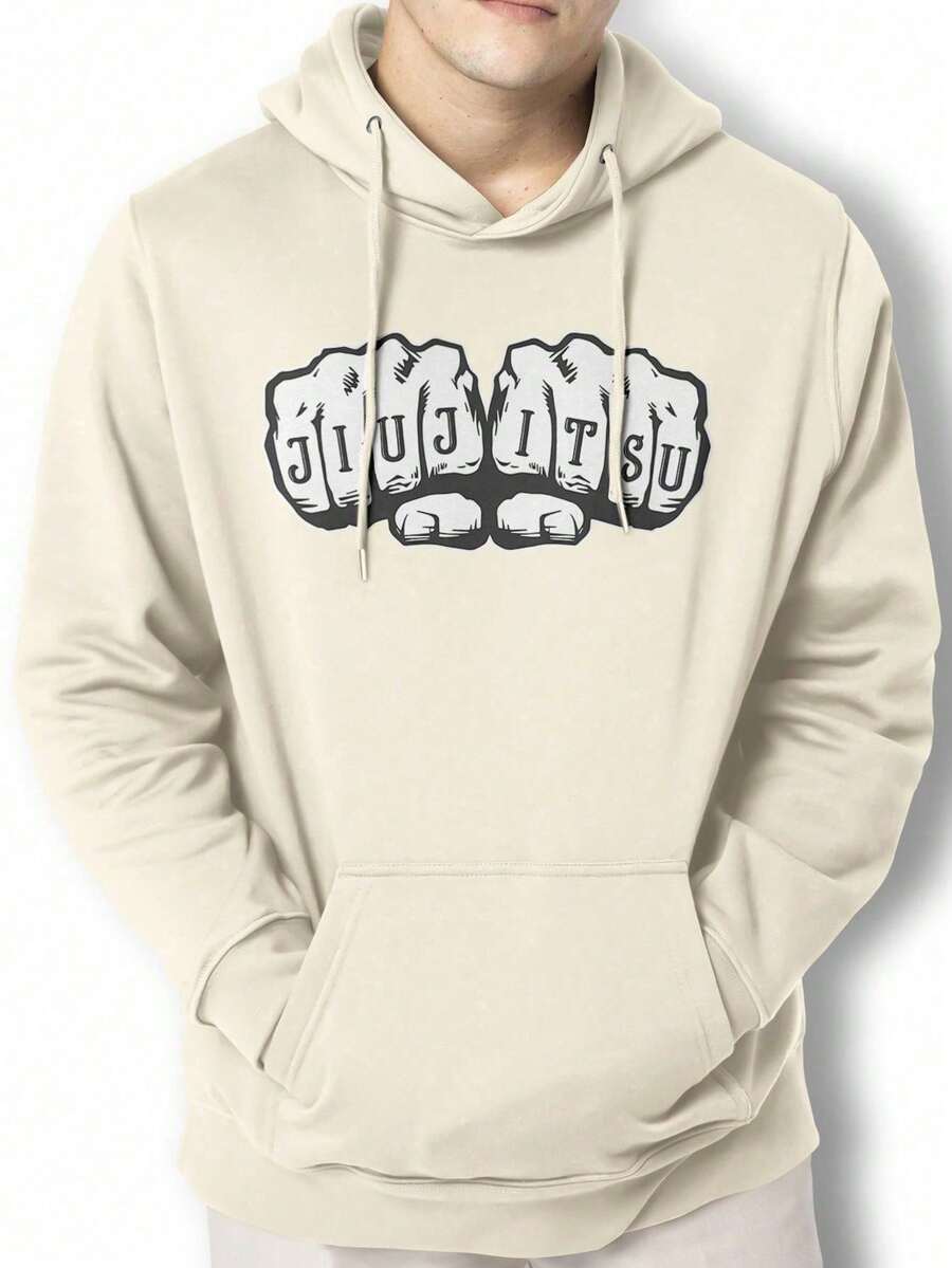 Jiu Jitsu Soco Coat Sweatshirt Kangaroo Blouse IZPJ1 - 米色 - 查看 1