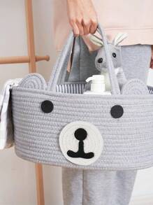 Canasto para pañales, Búsqueda de registro de bebé, Esenciales para recién nacidos, Canasta de almacenamiento para bebé con asas resistentes, Organizador portátil grande para almacenamiento de pañales, Canasta para guardería, Bolsa MAMA - Multicolor - Ver 3