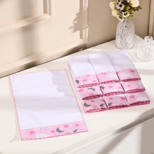 MeF Mae e Filho Kit With 10 Terry Baby Shoulder Towels With Detail In 100% Cotton Printed Fabric - 粉紅月光 - 查看 1