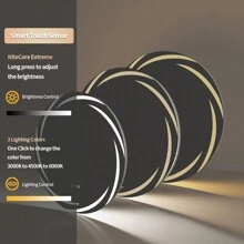 Modern Round LED Bathroom Mirror Illuminate Flame Brightness Adjustment Anti Fog - UK Plug(220-240V) - View 7