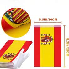 1set/30pcs Spain String Flag Pennant Banner, Small Mini Spanish Flags Bunting Banner, National Country Decoration For Party, Sports Events, Patriotic Festival, 33 Feet 30 Flags