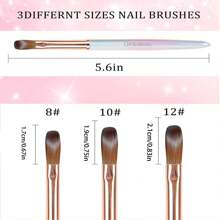 Kolinsky Acryl Nagelbürste Größe 12 - Nagelbürsten für Acryl Anwendung - Acryl Puder Bürste für Nail Art - Acryl Nagelbürste für professionelle Maniküre DIY Zuhause Salon