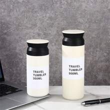 1pc Japanese Style Vacuum Original Harajuku Coffee Cup, Portable Creative Coffee Cup, 500ml/17.59oz Or 350ml/12.31oz, Select Your Preferred Size Back To School