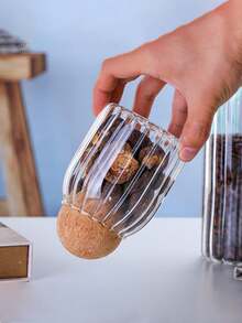 Home Kitchen Appliances Accessories Gadgets Tools Christmas Kitchen Stuff Cooking Christmas - Ball Striped Glass Jar - View 5