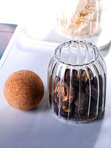 Home Kitchen Appliances Accessories Gadgets Tools Christmas Kitchen Stuff Cooking Christmas - Ball Striped Glass Jar - View 7