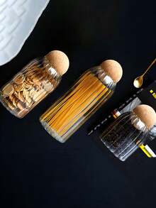 Home Kitchen Appliances Accessories Gadgets Tools Christmas Kitchen Stuff Cooking Christmas - Ball Striped Glass Jar - View 2