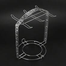 Khay đựng cốc cà phê/rượu bằng gốm 6 cốc có giá trang trí màu bạc, thiết kế hoa sáng tạo Dụng cụ tổ chức cốc - Bạc - Xem 5