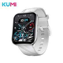 Reloj inteligente KUMI KU6 Meta IP68 resistente al agua de 1.96" con talla grande de 100 diseños de esfera exquisitos, con brújula, Bluetooth, detección de vitalidad y llamadas - Plateado - Ver 13