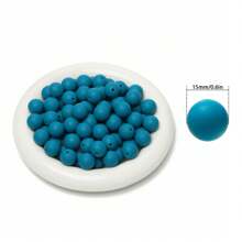 42Pcs Silicone Beads 15MM Round Bead For Jewelry Making To Make Bracelets DIY Keychain Necklace Jewelry Accessories And Round Silicone Beads For Pens