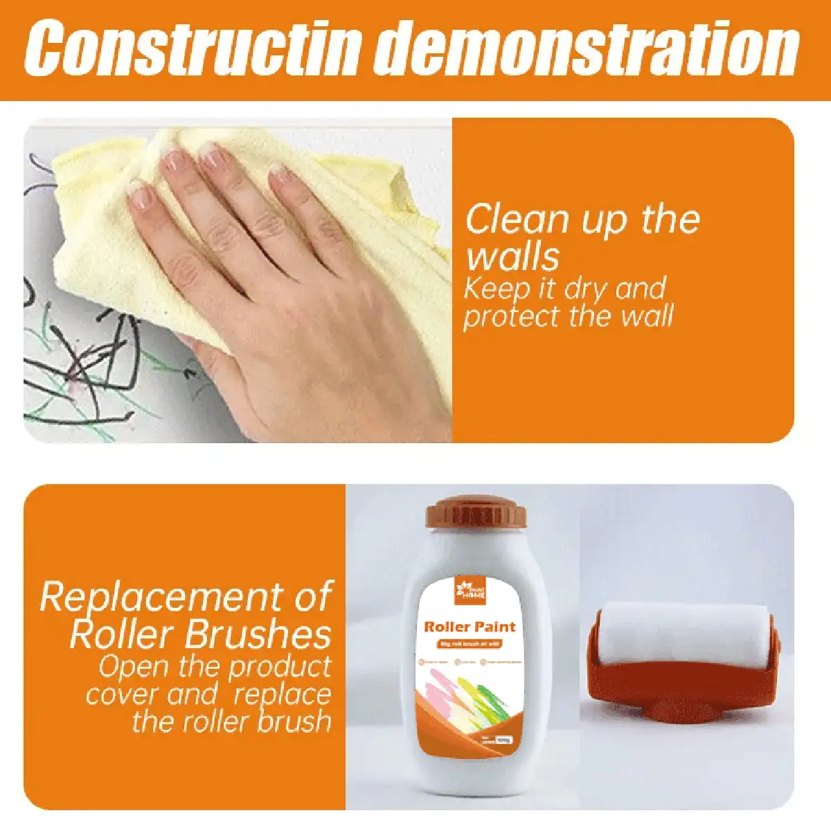 1件，500克，墙面滚筒刷，修补漆，水性无味乳胶漆，涂鸦遮盖，墙面滚筒漆