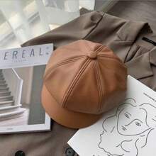 1 Pc Fashion Ladies Women Girls Leather Beret Hats Fashion Newsboy Hat - A - View 13