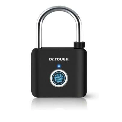 Dr.TOUGH Fingerprint Padlock,  Smart Padlock With Keyless Biometric, Electronic Combination Lock For Heavy Duty And Outdoor Fence Gate Pool Shed Gym Storage Locker