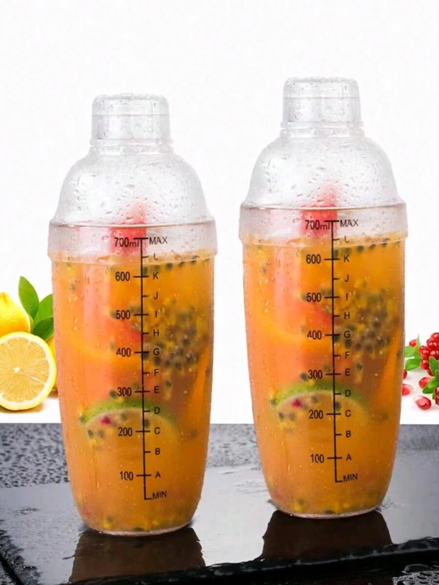 1 件带刻度的雪锥摇摇杯,350ml/500ml/700ml/1000ml 运动水壶,户外水壶 - 無色 - 查看 1
