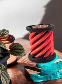 Impossible Pyramid Passthrough Sculpture, Pass Through Pyramid Fidget Toy, 3D Printed Spiral Cone Toy Pyramid Passthrough Sculpture, Desktop Decor Souvenir Gift Halloween Fun Toy Decoration, Stress Relief Toys, Holiday Gifts, Office Stress Relief (Random Color, Red/Gold) - Multicolor - View 9