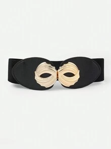 Plain Waist Belt With Special Wave Shape Buckle - A - View 1