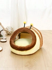 ABLAZE ZAI 1 件柔软织物动物形状封闭式仓鼠/沙鼠窝/床，适合全年小型宠物