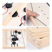 木制翻板棋游戏，双人翻板射击棋桌面棋盘游戏玩具 - 彩色 - 查看 9