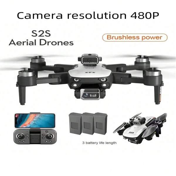S2S Drone  Dual-Camera,Long Endurance Drone With High-Definition Camera, Experience Professional-Grade  Drone Flying With The S2S WiFi FPV High-Definition Dual Folding RC Quadcopter Height Maintainer, Remote Control Beginner Men's Gift Indoor And Outdoor Affordable Drone