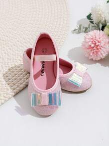 Children New Style Princess Bow Flats Colorful Rainbow Cute Comfortable Shoes