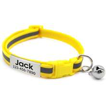 个性化反光猫项圈，带铃铛，宠物小猫项圈，带猫爪印和宠物吊坠，可定制刻字宠物名字猫咪身份牌吊坠 - 送给您爱宠的完美礼物！装饰性强，可刻字，不锈钢材质，时尚简约，可爱俏皮，色彩缤纷，独一无二，可定制圣诞装饰，珍藏品，个性化小号猫牌，个性化猫项圈，适合圣诞节、乔迁之喜、秋冬季节，装饰性强，可刻字，时尚俏皮，可定制，独一无二，可定制，个性化宠物，定制宠物项圈、牵引绳和胸背带，本地潮流，宠物用品，2025万圣节配饰，个性化猫狗幼犬宠物身份牌吊坠 - 彩色 - 查看 12