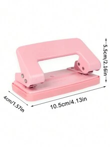 1 cái, Máy đục lỗ kép màu trơn, Máy đục lỗ thủ công cầm tay, Thích hợp cho đồ dùng đóng sách văn phòng, Văn phòng phẩm đục lỗ sổ lưu niệm nhật ký trường học - cai đục lô - Xem 2