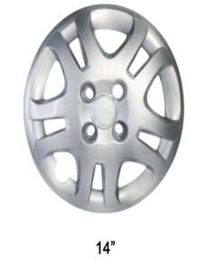 Jogo 4 calotas aro 14 Fiesta hatch sedan 2011