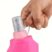 WRELS 1 件 150ml/250ml/500ml 便携式可折叠运动水瓶，男女通用，适合跑步、露营、健身 - 粉色 - 查看 10