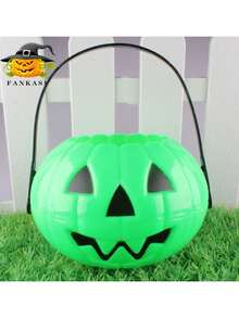 2-In-1 Foldable Pumpkin Candy Bucket, 5-Color Halloween Decoration Props Halloween Party,Christmas Decor - Multicolor - View 10
