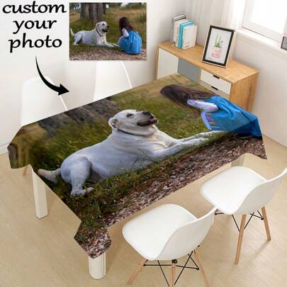 1PC Custom Tablecloths, DIY Custom Tablecloths For Home Decoration, Wedding Gifts, Birthday Gifts, Anniversary Gifts, Pets, Baby Printed Tablecloths, Placemats
