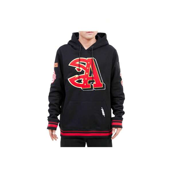 Pro Standard NBA Atlanta Hawks Mash Up Logo Black P/O Hoodie BAH554162-BLK