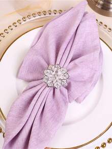 6pcs/Set Delicate Flower Napkin Rings - Premium Decorative Holders For Festive Gatherings - Perfect Accent For Birthday, Farmhouse, Wedding, Thanksgiving, Easter, Banquet & Buffet Table SettingsFor Home Kitchen Bedroom Living Room Dining Room, Home Decoration Accessories, Decorative Box,Women Wedding Gift,Summer Travel Holiday Festival Must-Have - Multicolor - View 5