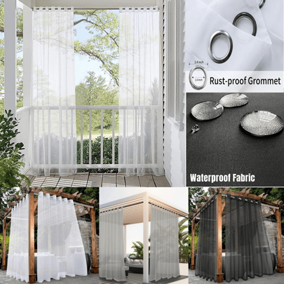 1 panele perforowane jednokolorowe terylenowe wodoodporne moskitiery na okna zewnętrzny balkon i pawilon zacienianie oraz dekoracje przeciwdeszczowe zasłony