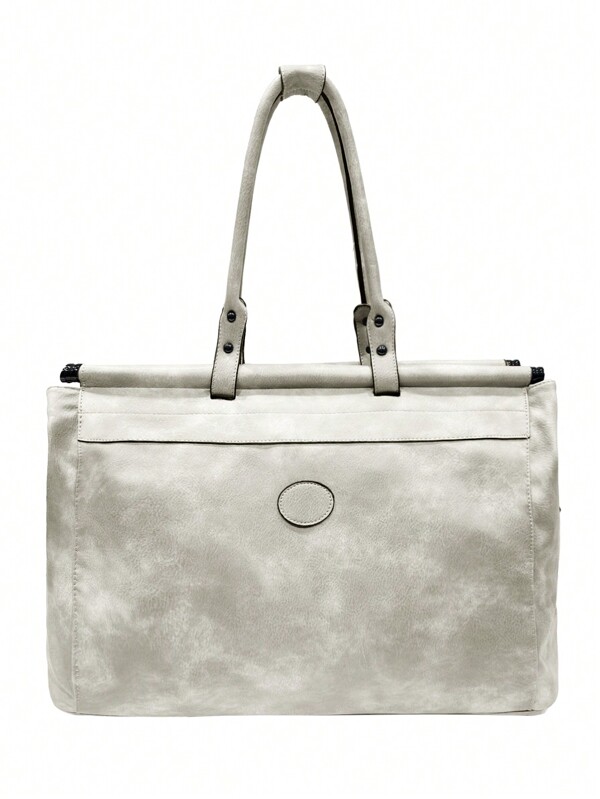 Bolsos de tote MILANO para mujer, de piel sintética, minimalista, de lujo discreto, elegante casual, de unicolor, de alta capacidad, para trabajo, viaje, citas, bolsas de deporte, con estilo retro vintage, de alta calidad y gran capacidad, 51cm* 24cm *32.5cm