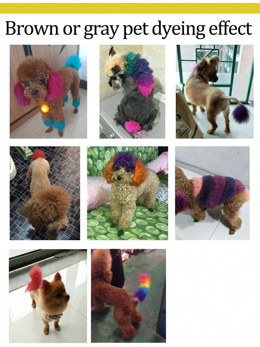 Pet Safe NonIrritating Fruit Scented Hair Dye, Direct Application For